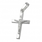 Preview: Anhänger 17x11mm Kreuz mit Jesus glänzend Silber 925, ohne Dekoration