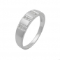 Preview: Ring 5mm mit 9x Zirkonias weiß seidenmatt Silber 925 Ringgröße 54, ohne Dekoration