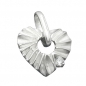 Preview: Anhänger 17mm Herz mit Zirkonia matt-glänzend Silber 925, ohne Dekoration