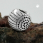 Preview: Anhänger 10x8mm Perle Bead antik geschwärzt rhodiniert Silber 925