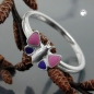 Preview: Ring Kinderring Schmetterling lila-pink lackiert Silber 925 Gr. 44
