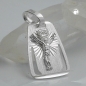 Preview: Anhänger 18x13mm Platte mit Jesus matt-glänzend diamantiert Silber 925