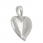 Preview: Anhänger 16x14mm Herz mit Zirkonia glänzend Silber 925, ohne Dekoration