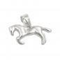Preview: Anhänger 9x17mm Pferd klein glänzend Silber 925, ohne Dekoration