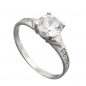 Preview: Ring 8mm Zirkonias glänzend rhodiniert Silber 925 Ringgröße 58, ohne Dekoration