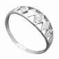 Preview: Ring 7mm Muster ausgestanzt matt-glänzend diamantiert rhodiniert Silber 925 Ringgröße 55, ohne Dekoration