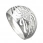 Preview: Ring 12mm mit Zirkonias glänzend diamantiert rhodiniert Silber 925 Ringgröße 57, ohne Dekoration