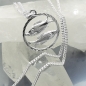 Mobile Preview: Anhänger Sternzeichen Fische mit Halskette 1,4mm Flachpanzer Silber 925 45cm