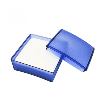 Schmuckschachtel, blau-transparent 4x4, für Kette & Ohrring