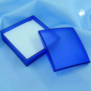 Schmuckschachtel blau-transparent, 8x8, für Armreif/Schmuckset