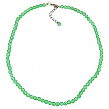 Halskette, Perle, 6, kiwi-transparent
