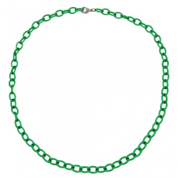 Halskette, Anker oval, 7mm, grün-matt, ohne Dekoration