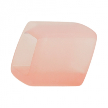 Tuchring Sechseck rosa-transparent matt, ohne Dekoration