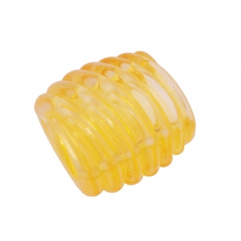 Tuchring 35x34x23mm Spirale Kunststoff gelb-​transparent glänzend, ohne Dekoration