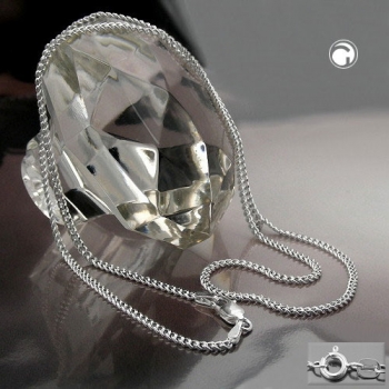 Halskette 2mm Flachpanzerkette 2x diamantiert Silber 925 60cm