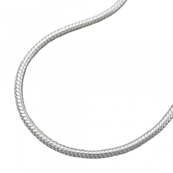 Kette 1,3mm runde Schlangenkette Silber 925 38cm, ohne Dekoration
