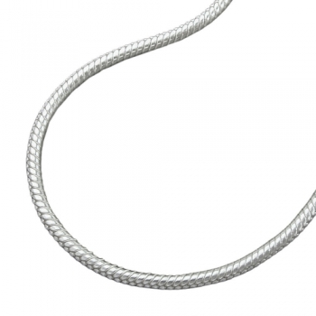 Kette 1,5mm runde Schlangenkette Silber 925 50cm, ohne Dekoration