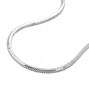 Halskette 1,3mm Schlangenkette fünfkantig diamantiert Silber 925 38cm