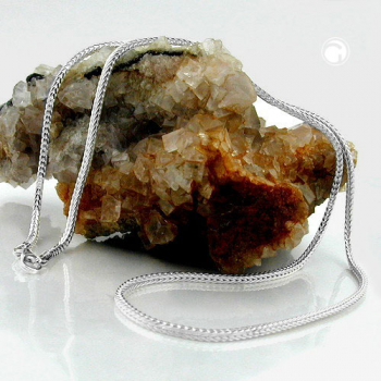 Halskette 1,5mm Fuchsschwanzkette vierkant Silber 925 50cm