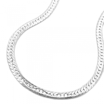 Halskette 2,2mm Schlange flach matt diamantiert 925 42cm
