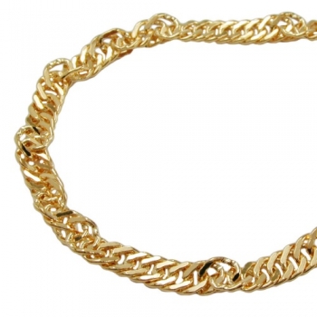 Halskette Singapur 3mm diamantiert vergoldet AMD 70cm