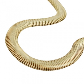Halskette Schlange 6x2mm flach vergoldet AMD 55cm, ohne Dekoration
