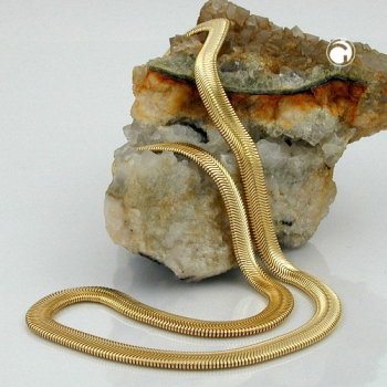 Halskette Schlange 6x2mm flach vergoldet AMD 55cm