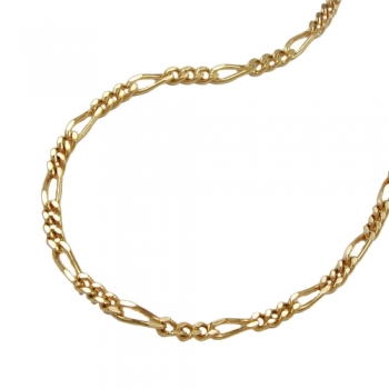 Halskette 1,4mm Figarokette 14Kt GOLD 45cm