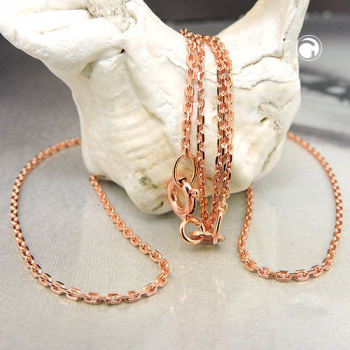 Halskette 1,3mm Ankerkette diamantiert 9Kt GOLD 45cm