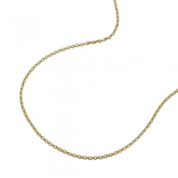 Halskette 0,7mm dünne Ankerkette 9Kt GOLD 38cm