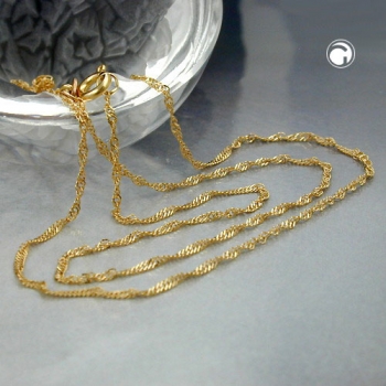 Halskette 1,3mm Singapurkette 14Kt GOLD 45cm
