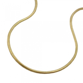 Halskette 1mm Schlange rund 9Kt GOLD 45cm