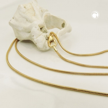 Halskette 1,2mm Schlange rund 14Kt GOLD 50cm