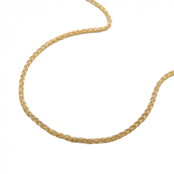 Halskette 1,1mm Zopfkette 9Kt GOLD 45cm