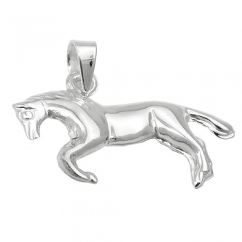 Anhänger 12x23mm Pferd glänzend Silber 925, ohne Dekoration