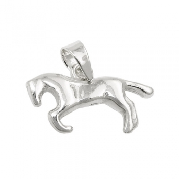 Anhänger 9x17mm Pferd klein glänzend Silber 925, ohne Dekoration