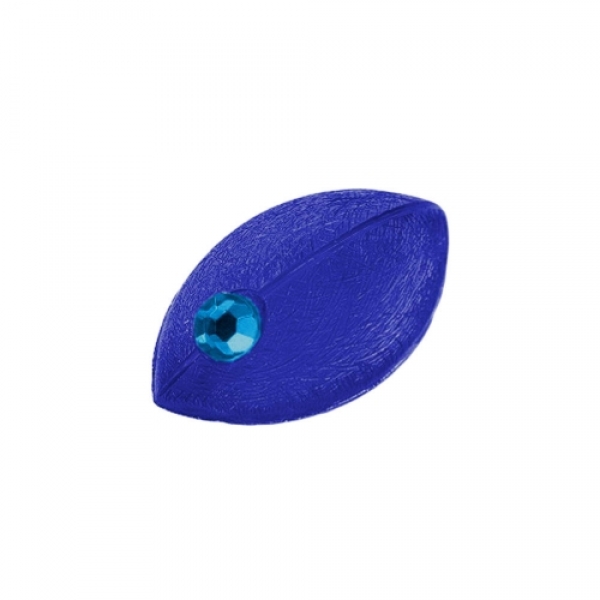 Brosche Anstecknadel 35x20x11mm Maus blau-transparent glänzend mit hellblauem Auge Kunststoff, ohne Dekoration