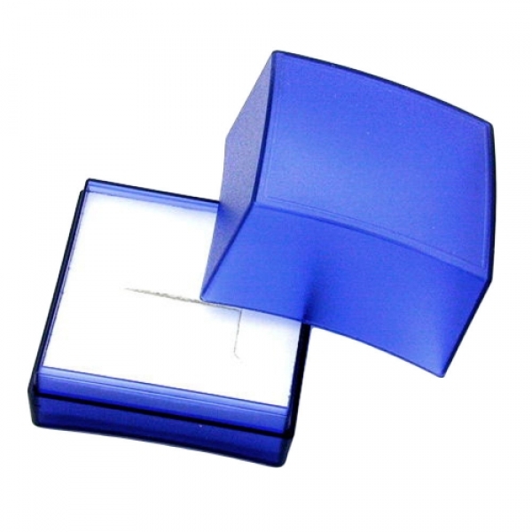 Schmuckschachtel universal, blau-transparent, ohne Dekoration