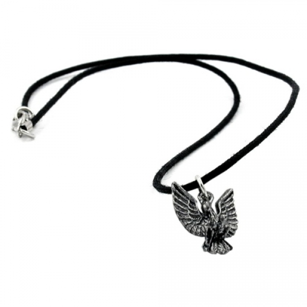 Halskette 17x15mm Zinn-Anhänger kleiner Adler 45cm, ohne Dekoration