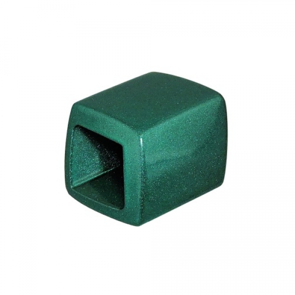 Tuchring 45x36x18mm Sechseck grün-metallic glänzend Kunststoff, ohne Dekoration
