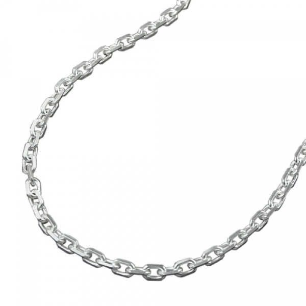 Halskette 2mm Ankerkette 8x diamantiert Silber 925 38cm