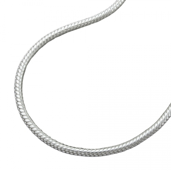 Halskette 1,3mm runde Schlangenkette Silber 925 80cm