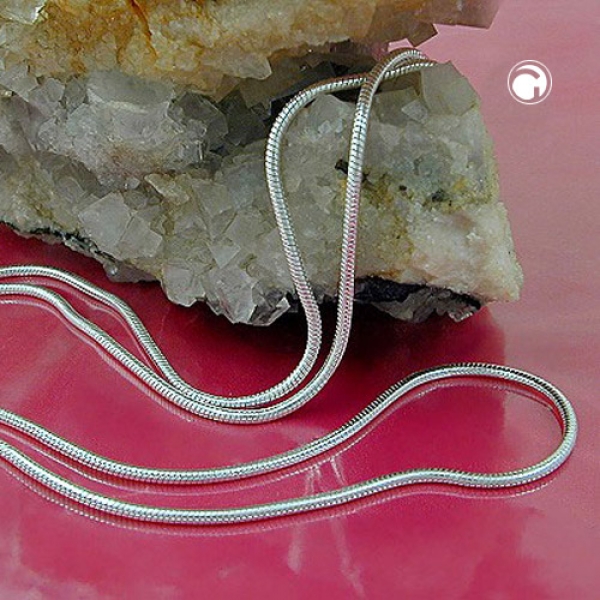 Halskette 1,3mm runde Schlangenkette Silber 925 80cm
