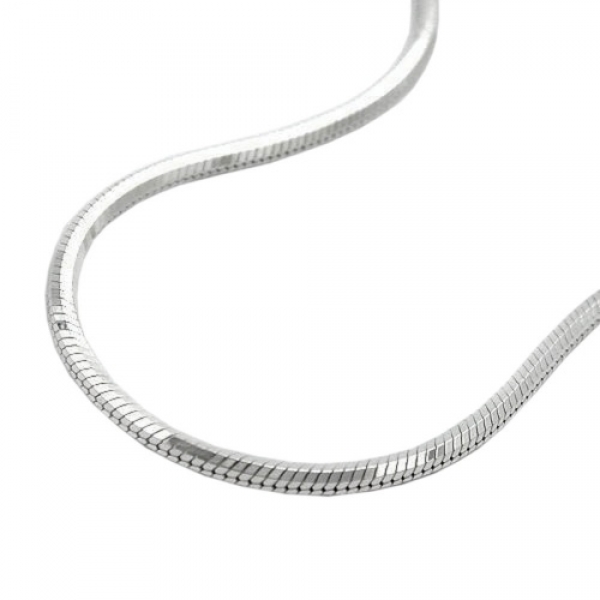 Halskette 1,3mm Schlangenkette fünfkantig diamantiert Silber 925 42cm