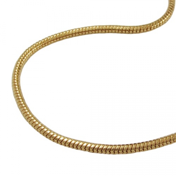 Halskette Schlangenkette 1,5mm vergoldet AMD 40cm